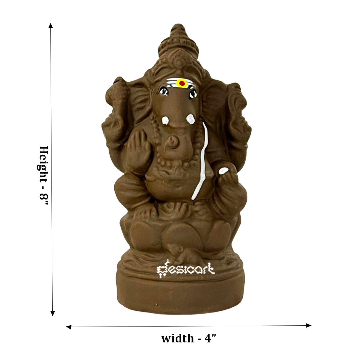 Clay Vinayagar 8 Inch 