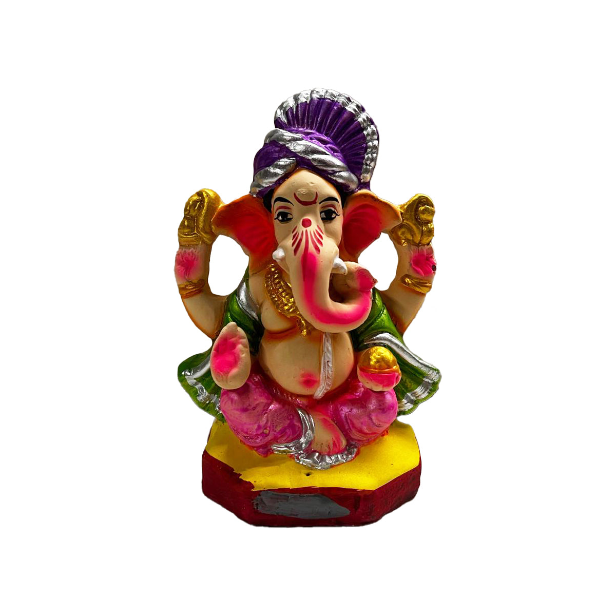 Buy Colour Clay Ganesha (Vinayagar) Idol Violet at Desicart.co.uk - Online Indian Grocery Store UK