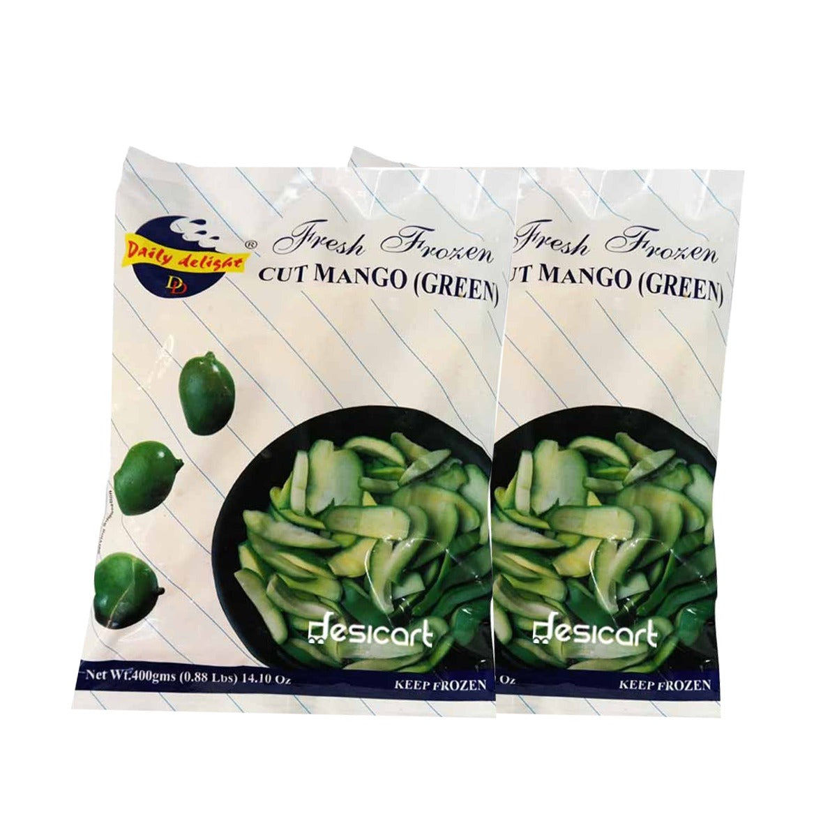 DAILY DELIGHT CUT MANGO GREEN 400G (PACK OF 2)
