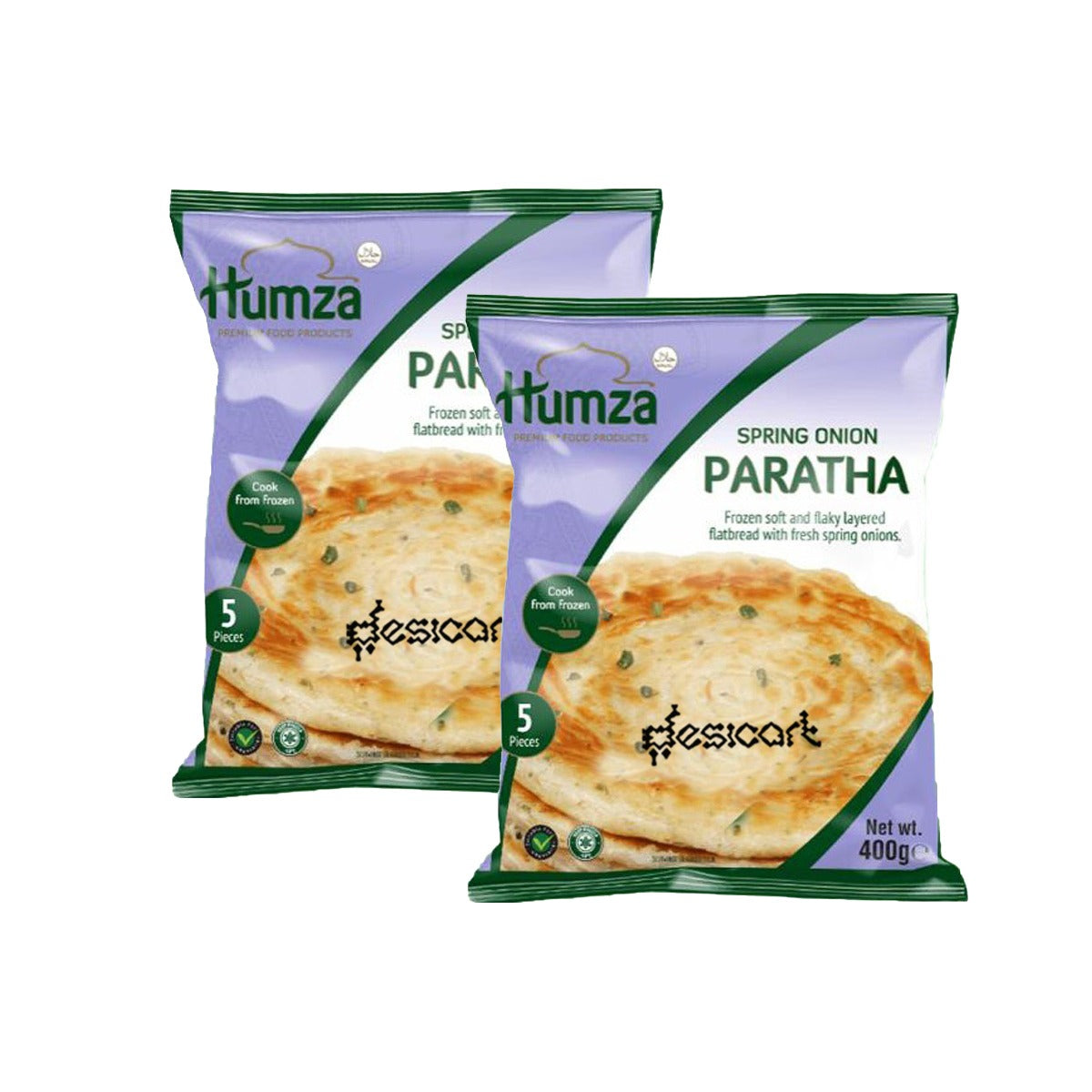 HUMZA SPRING ONION PARATHA 400G (PACK OF 2) 