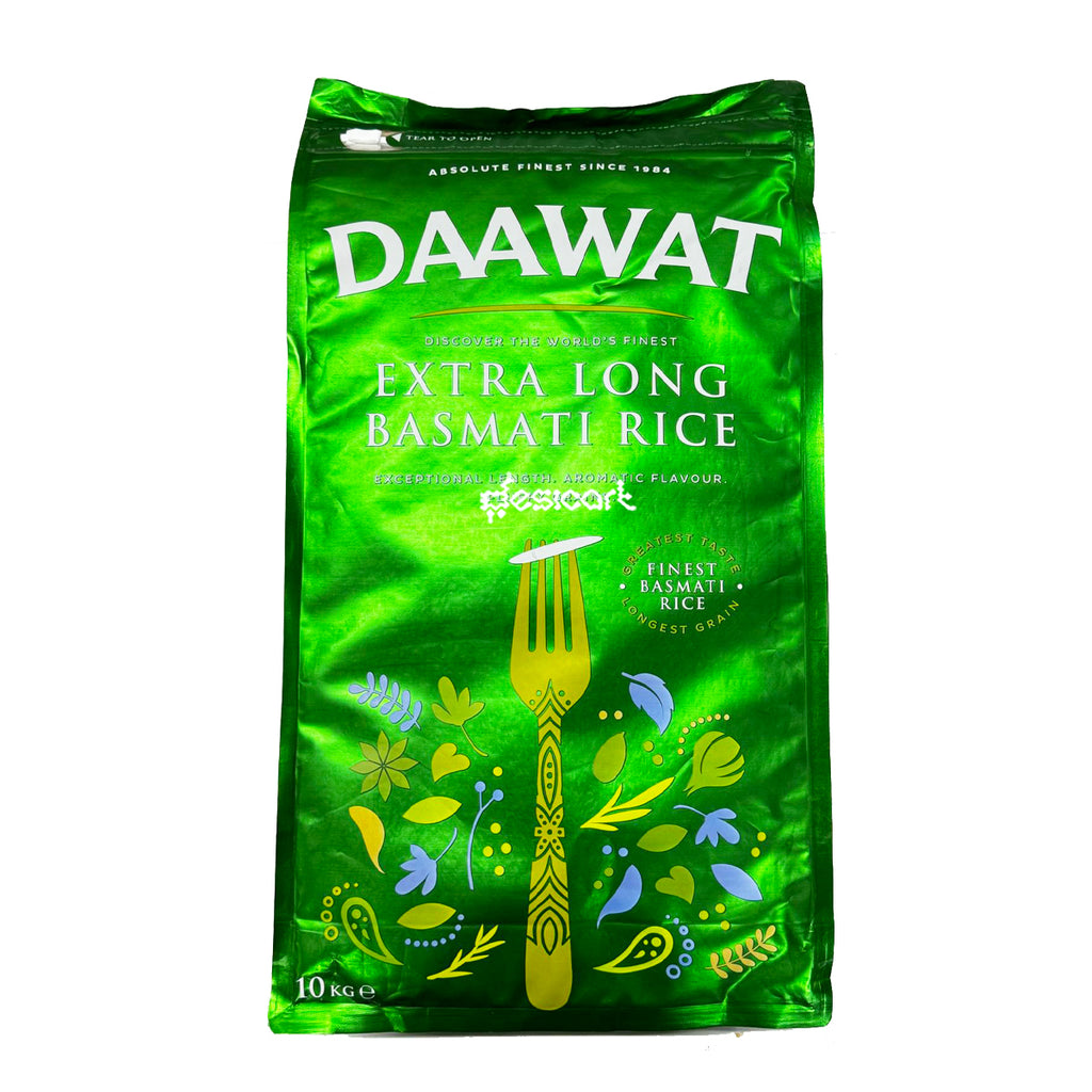 Basmati Rice Mehar DAAWAT EXTRA LONG BASMATI RICE(GREEN) 10KG