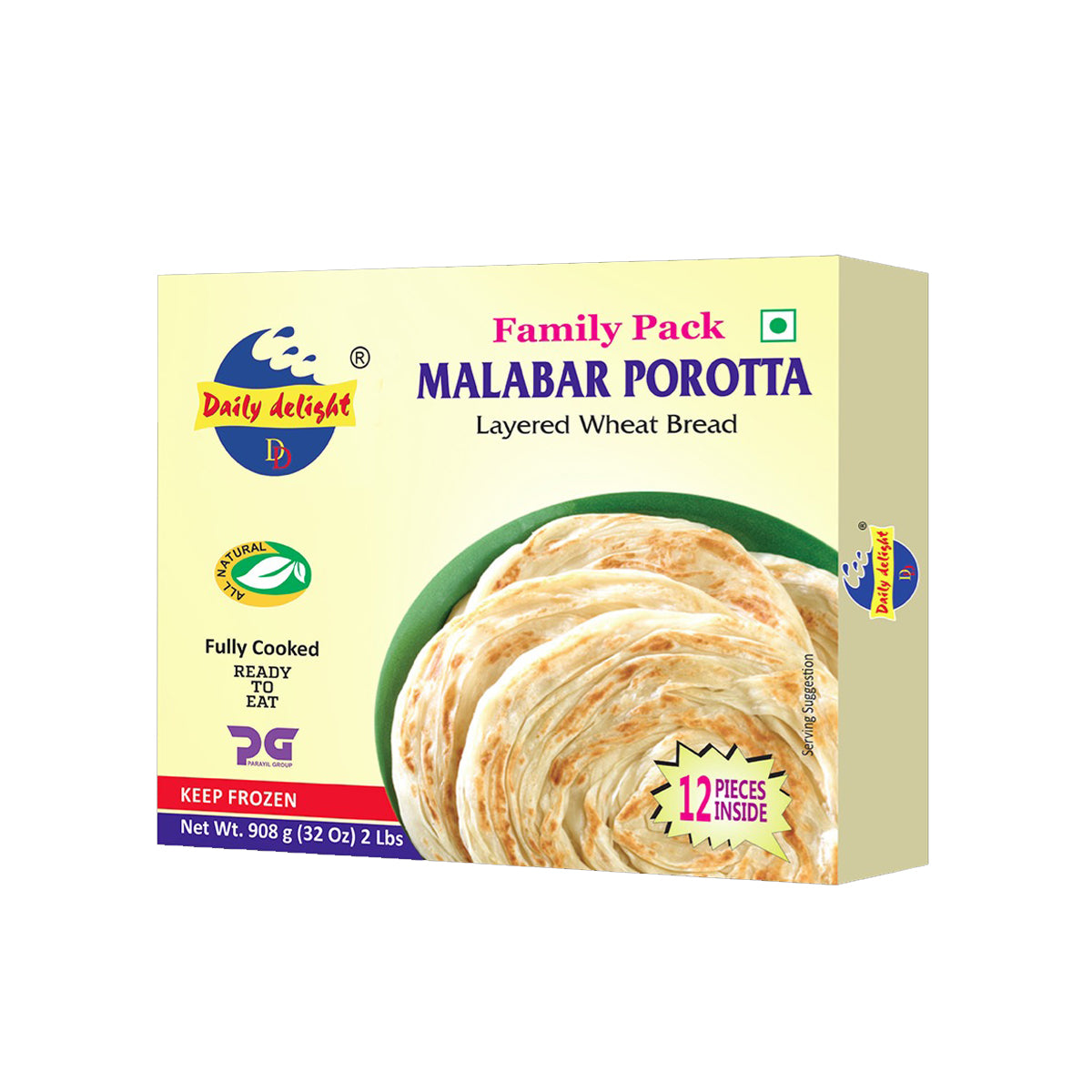 Buy Daily Delight Malabar Porotta  908g at Desicart.co.uk - Online Indian Grocery Store UK