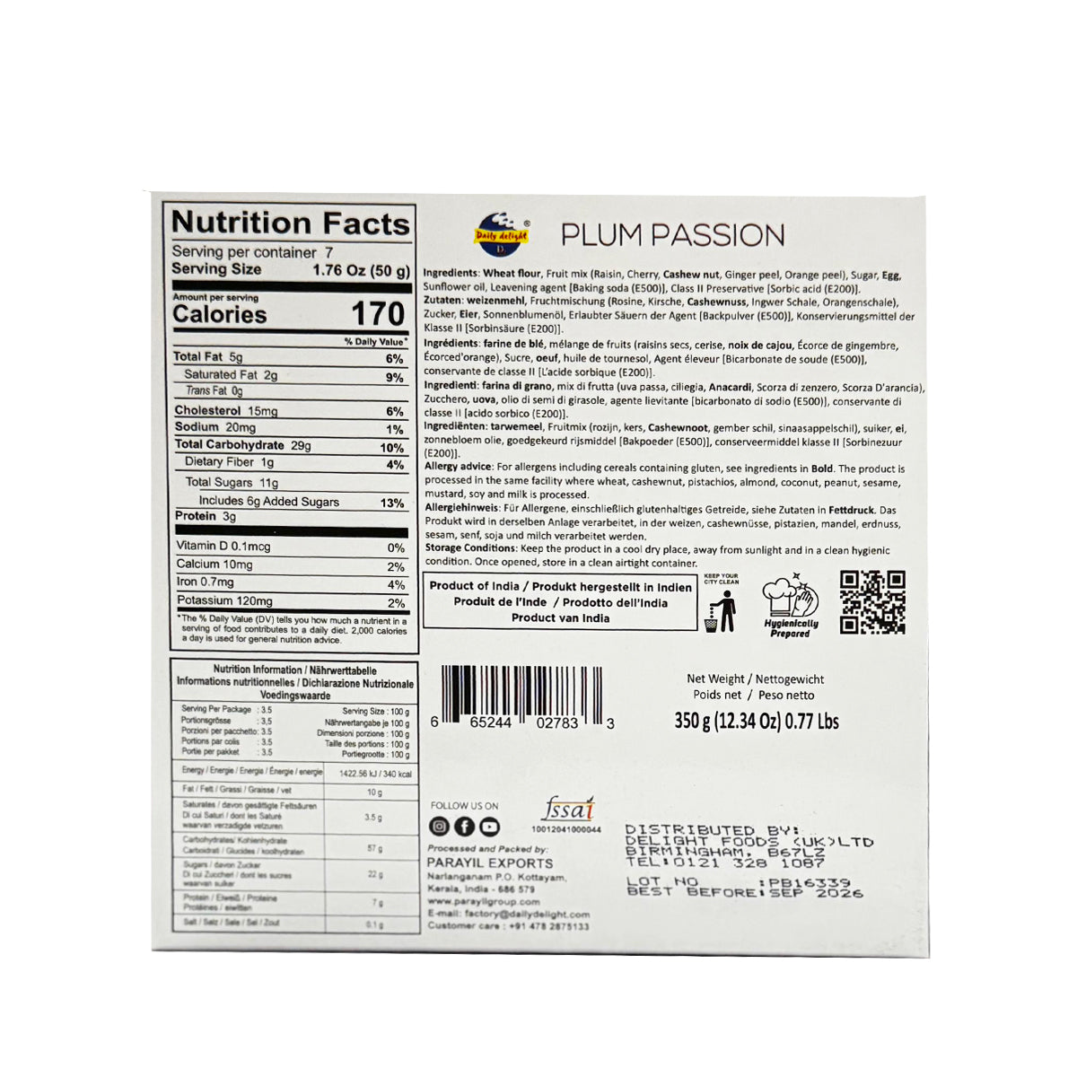 Daily Delight Plum Passion 350g