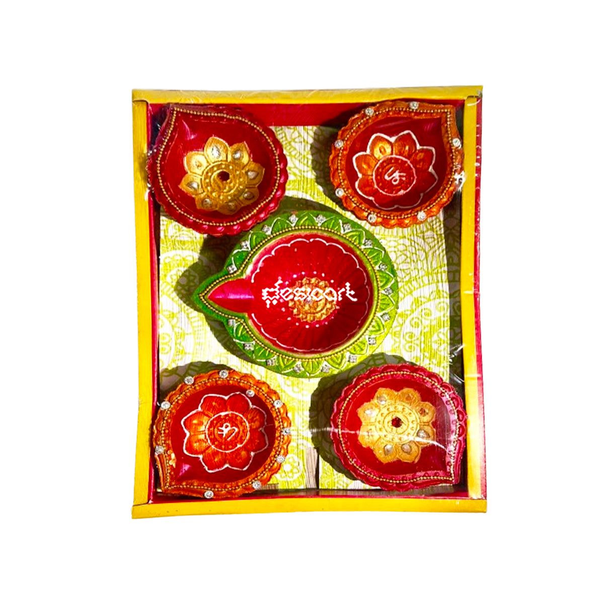 DESIGN CLAY DIYA (SET OF 5 PIECES)