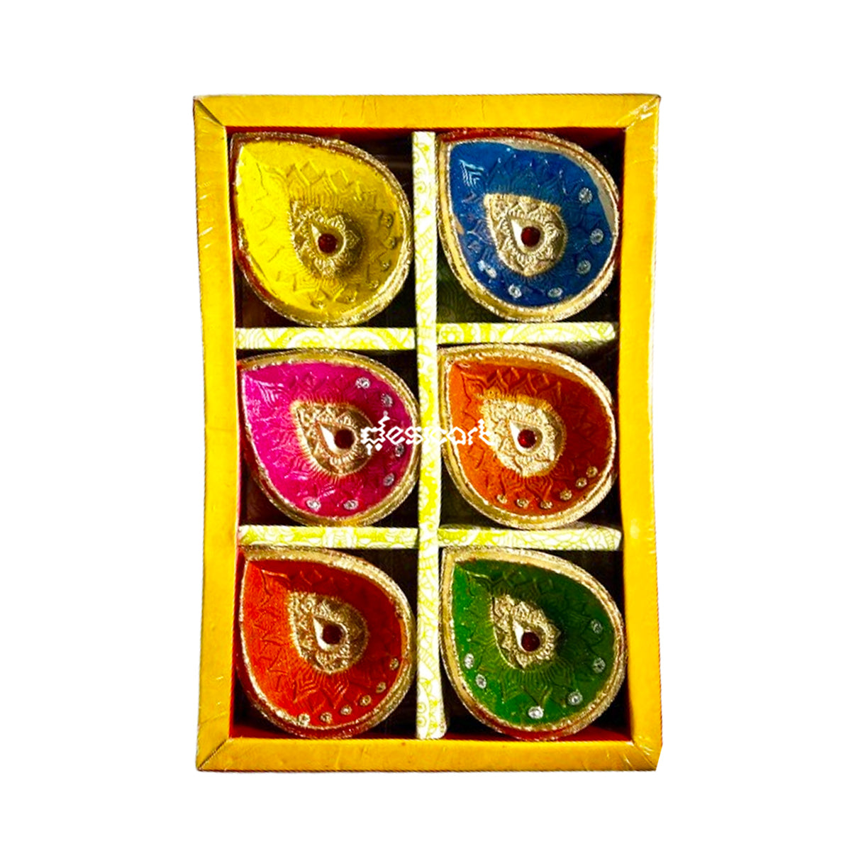 DESIGN CLAY DIYA (SET OF 6 PIECES)