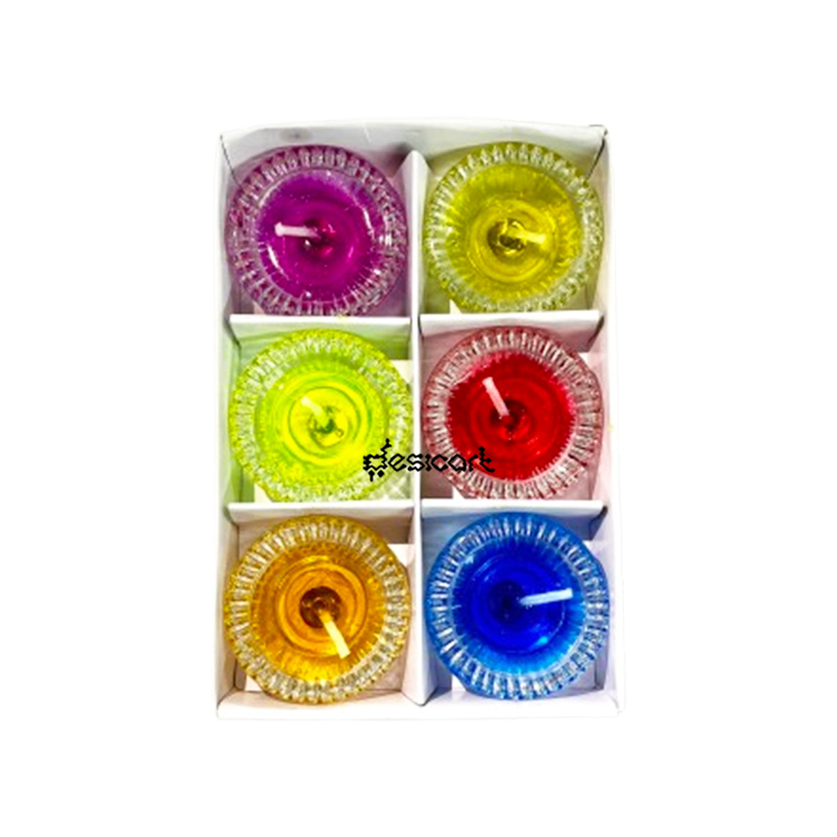 DESIGN WAX GEL DIYA(SET OF 6 PIECES)