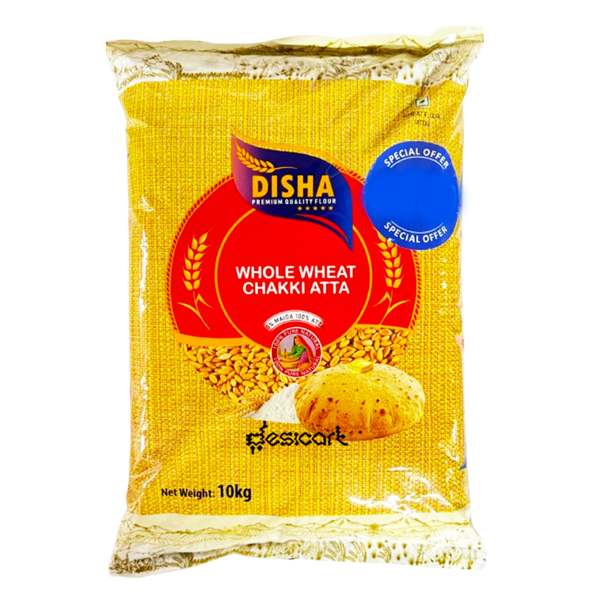 Disha Whole Wheat Chakki Atta 10kg