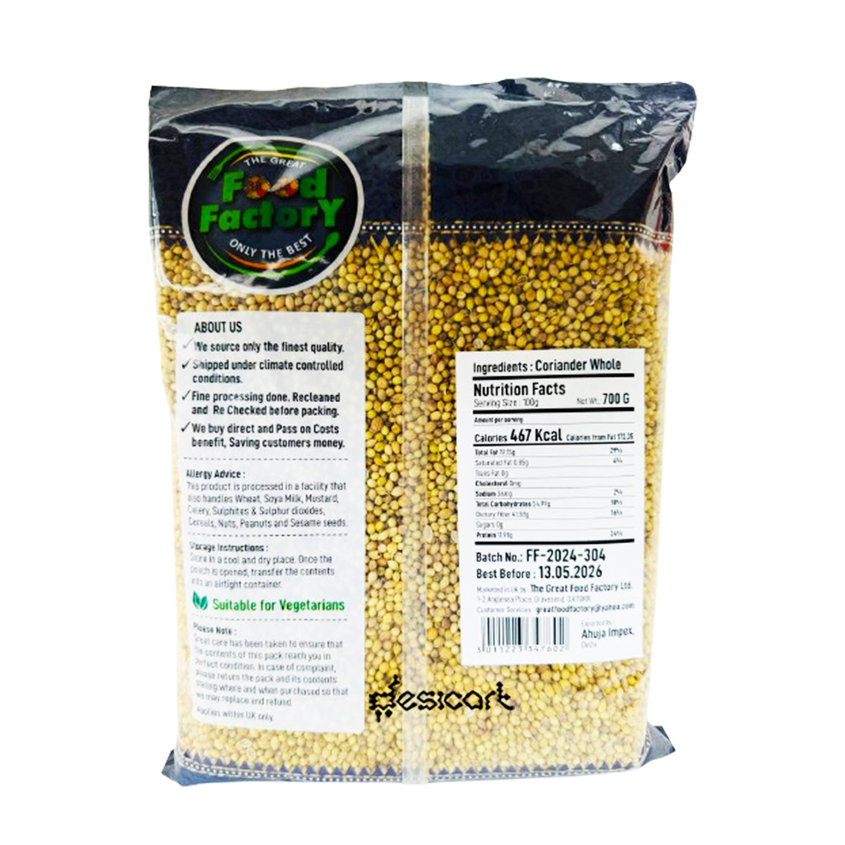 Food Factory Coriander Whole 700g