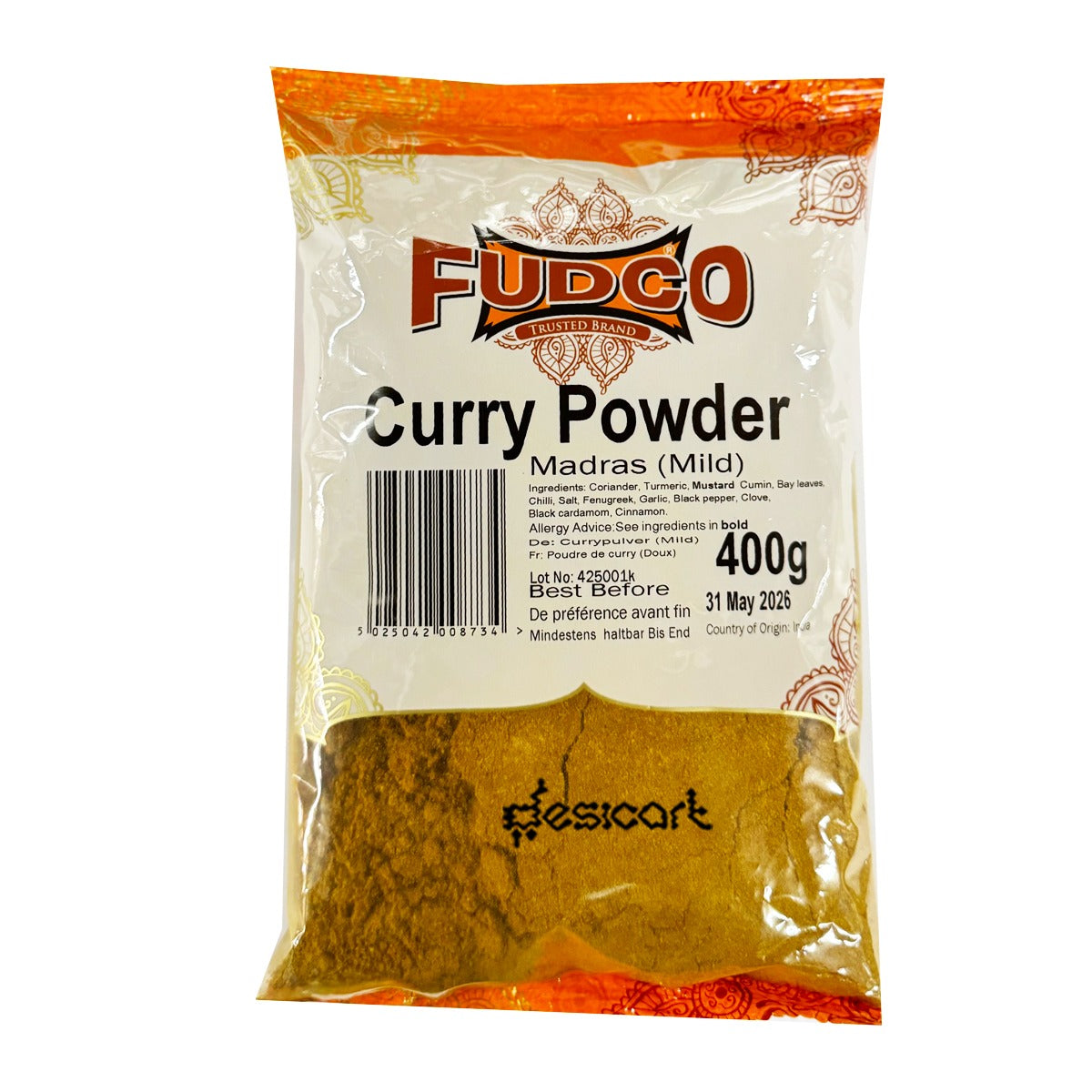 FUDCO MADRAS CURRY POWDER MILD-400g