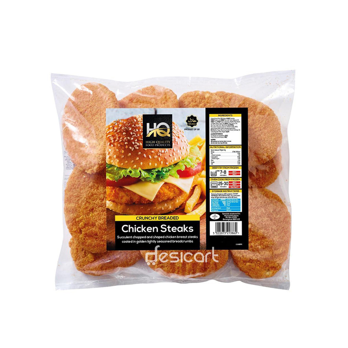 HQ Crunchy Breaded Chicken Steaks 680g