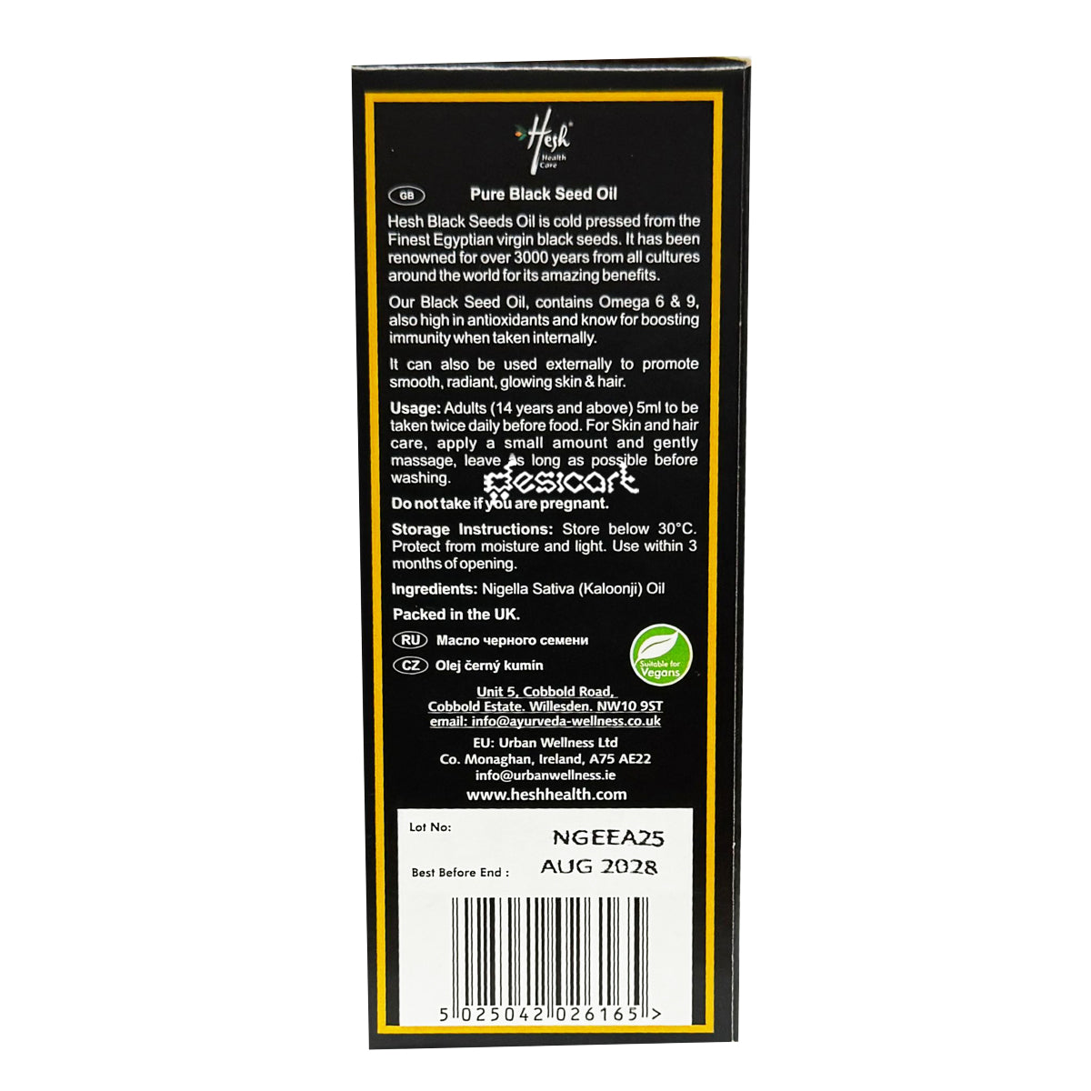 HESH BLACK SEEDS OIL 100ML
