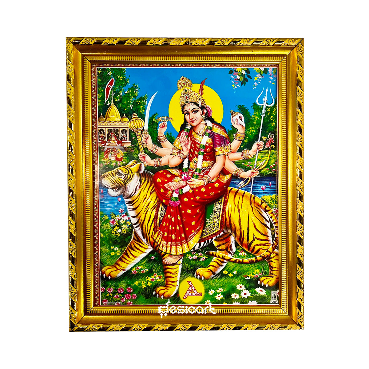 HINDU GOD PHOTO FRAME (GODNESS DURGA DEVI)(SIZE 30CM*25CM)