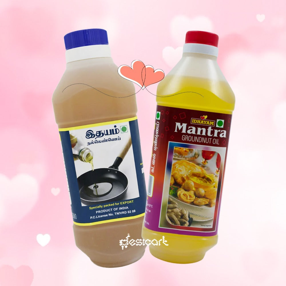 SPECIAL COMBO OFFER(IDHAYAM SESAME OIL 1 LITRE & IDHAYAM MANTRA GROUNDNUT OIL 1 LITRE)