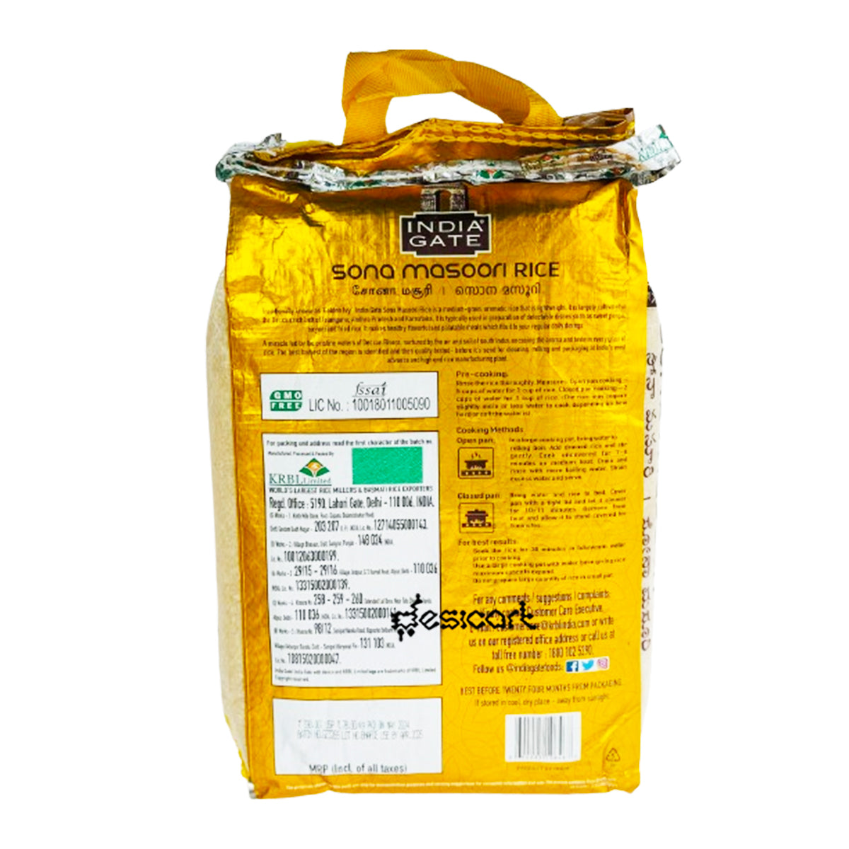 India Gate Sona Masoori Rice 5kg