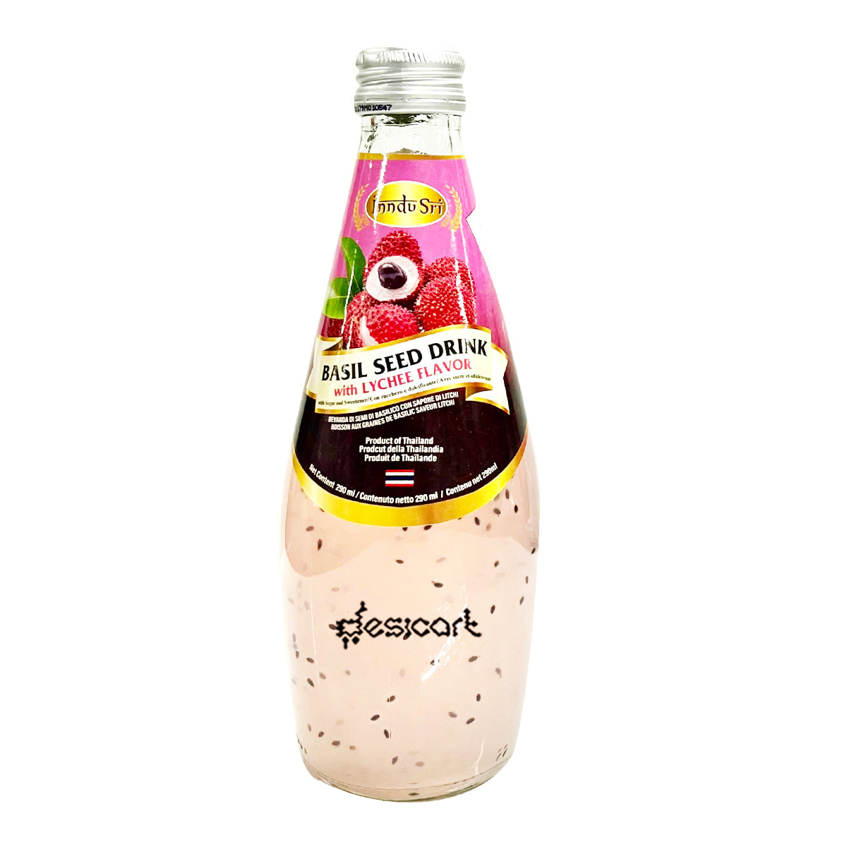 INNDU SRI BASIL SEED DRINK WITH LYCHEE FLAVOUR 290ML