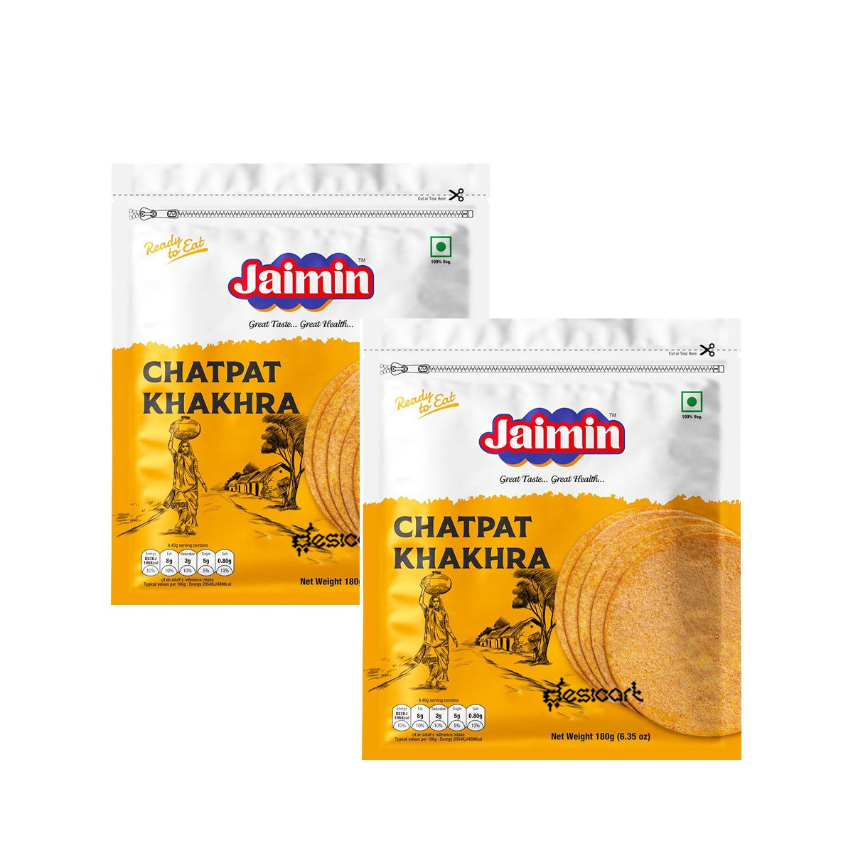 Jaimin Chatpat Khakhra 180g (Pack of 2)