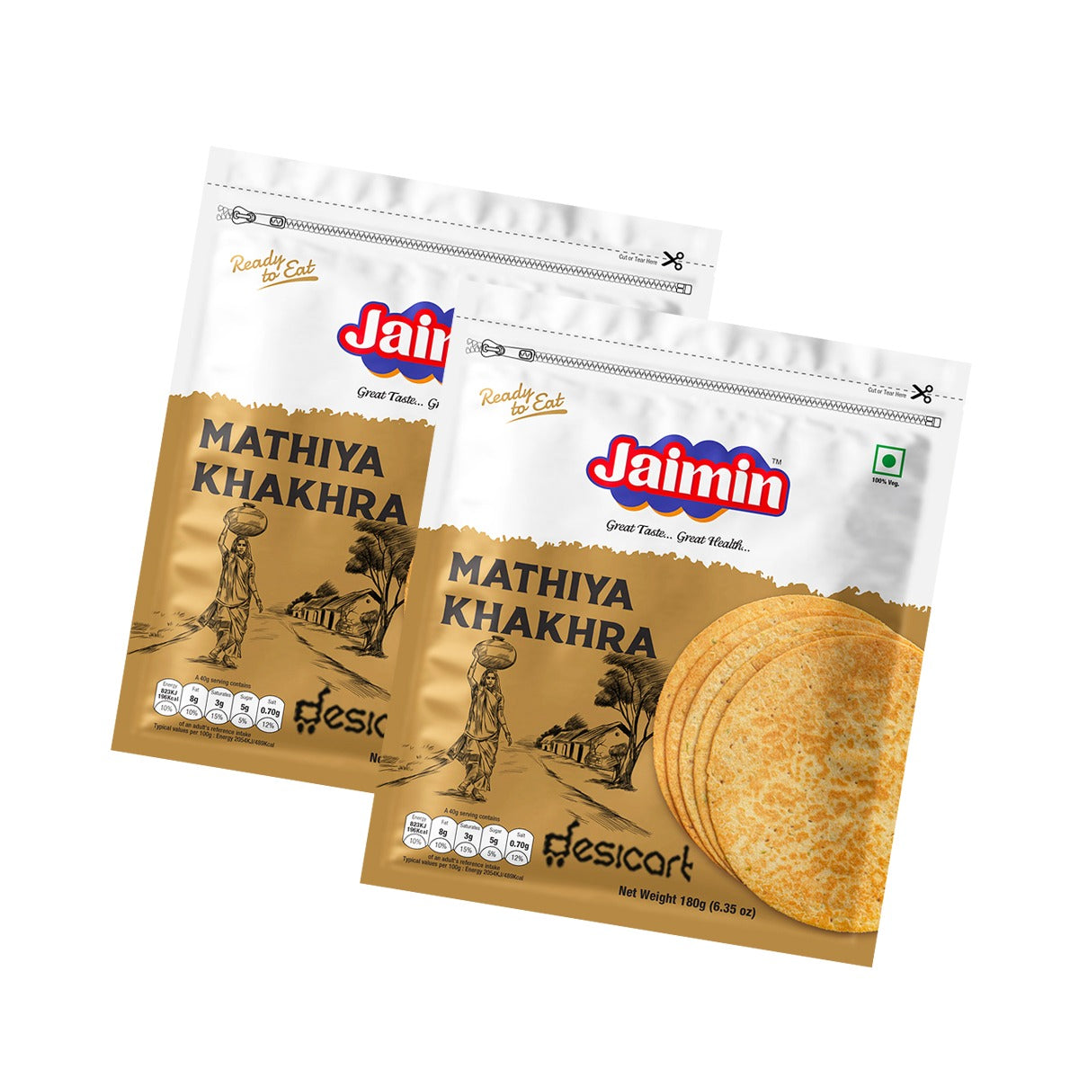 Jaimin Mathiya Khakhra 180g (Pack of 2)