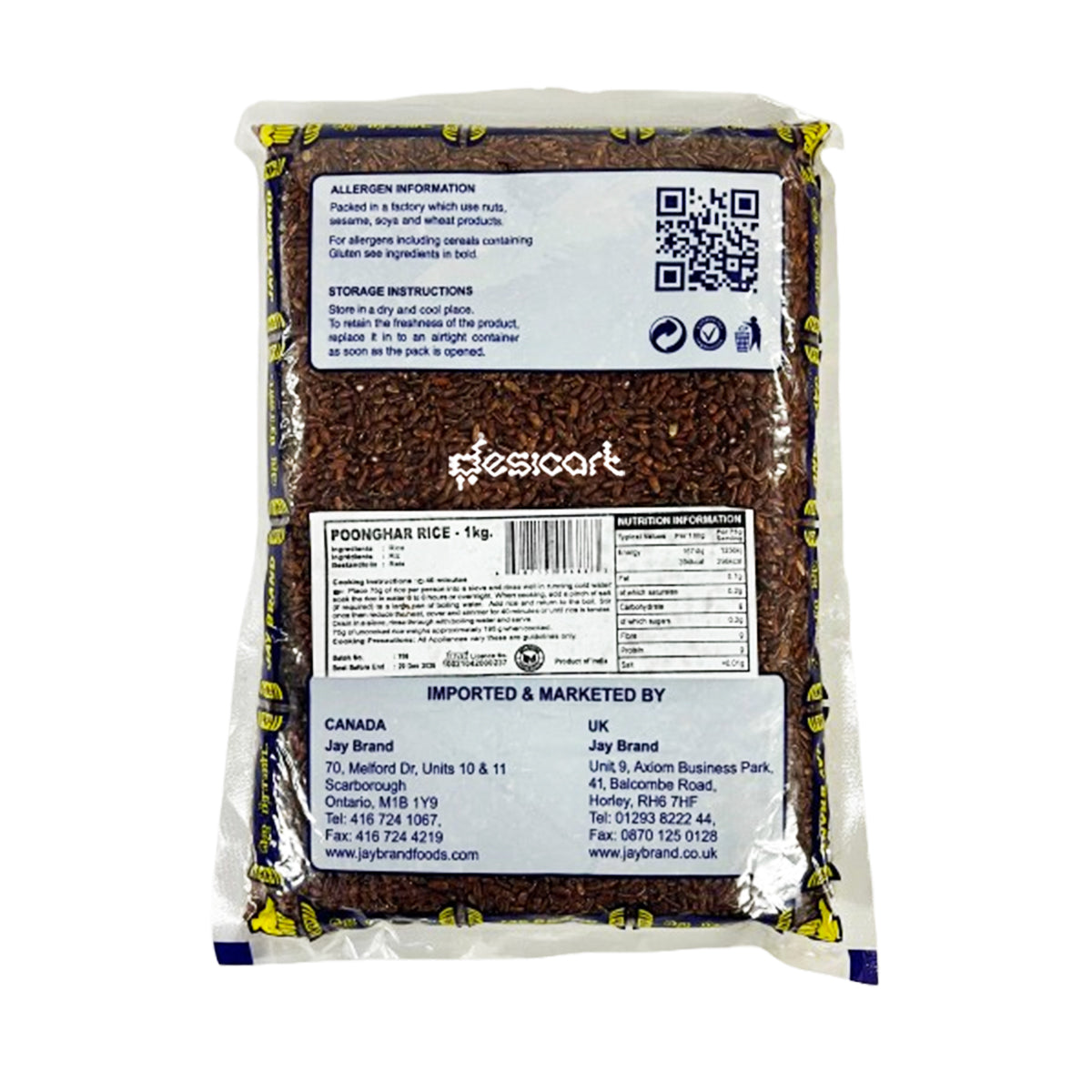 Jay Brand Poonghar Rice 1kg