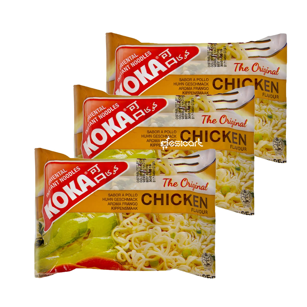 KOKA CHICKEN FLAVOUR INSTANT NOODLES 85G (3 Packs £1.50)