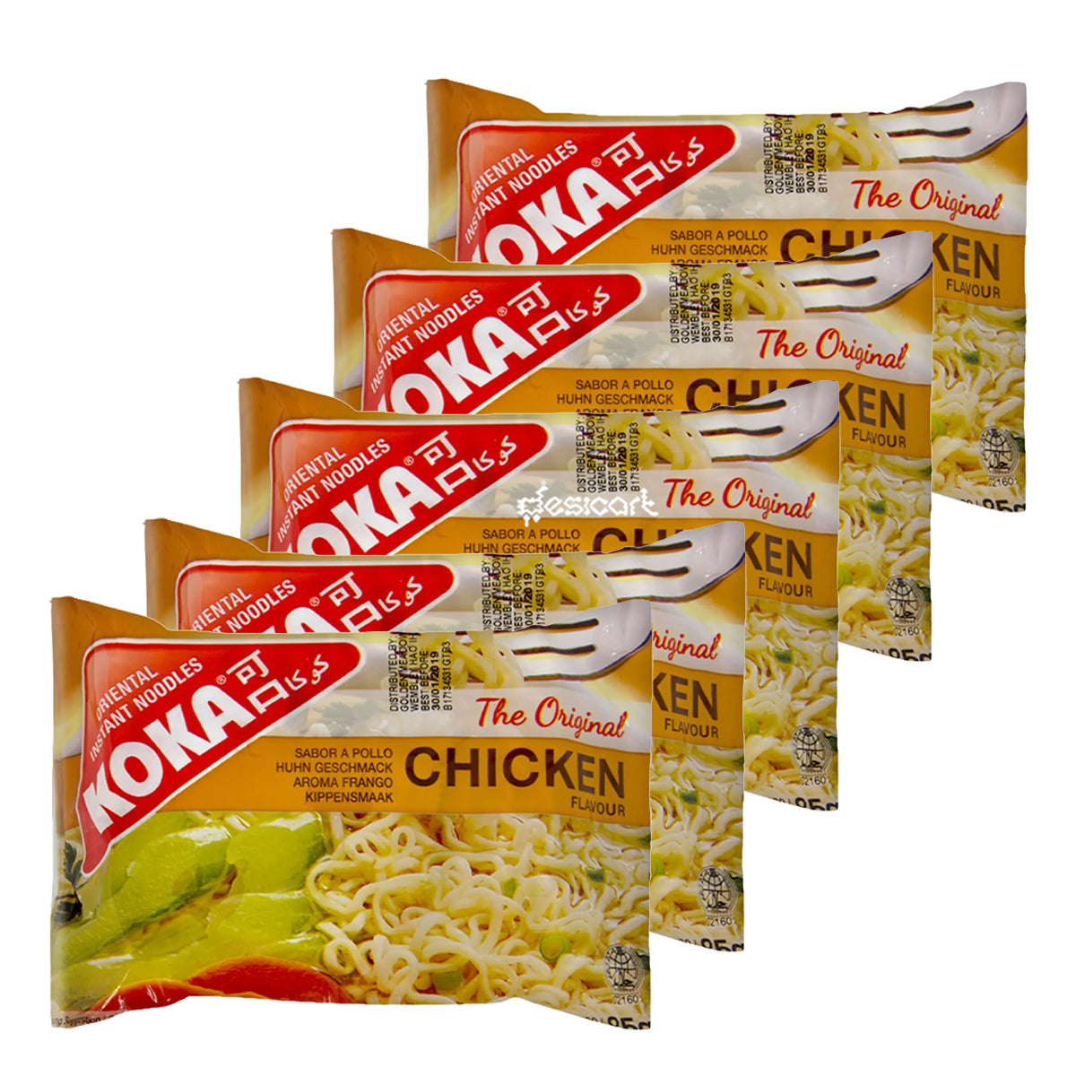 KOKA CHICKEN FLAVOUR INSTANT NOODLES 85G (5 Packs £2.00)