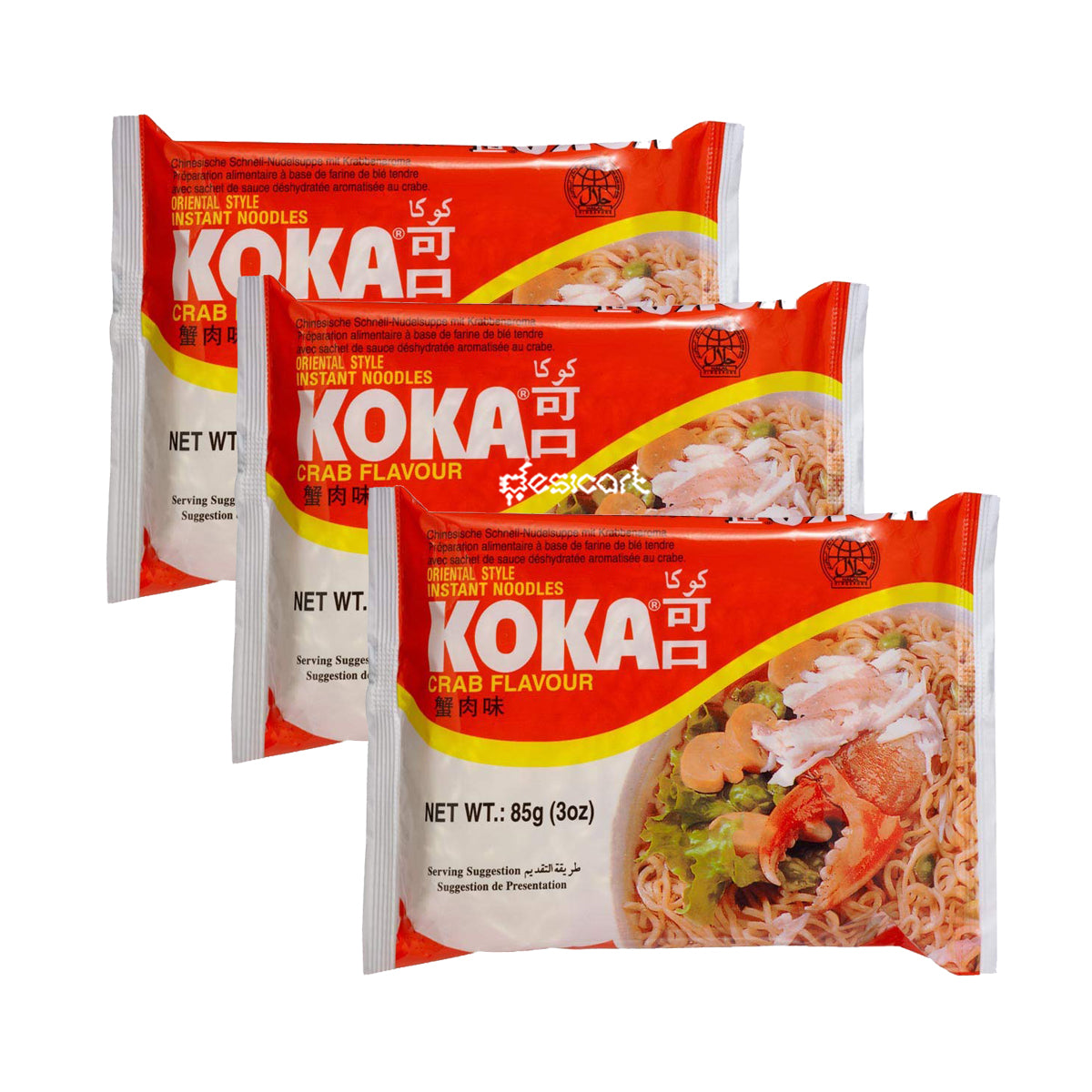 KOKA CRAB FLAVOUR INSTANT NOODLES 85G (3 Packs £1.50)