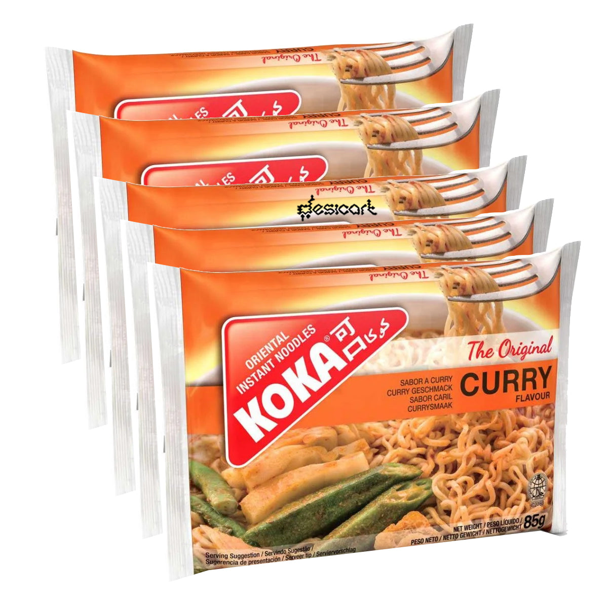 KOKA CURRY FLAVOUR INSTANT NOODLES 85G (5 Packs £2.00)