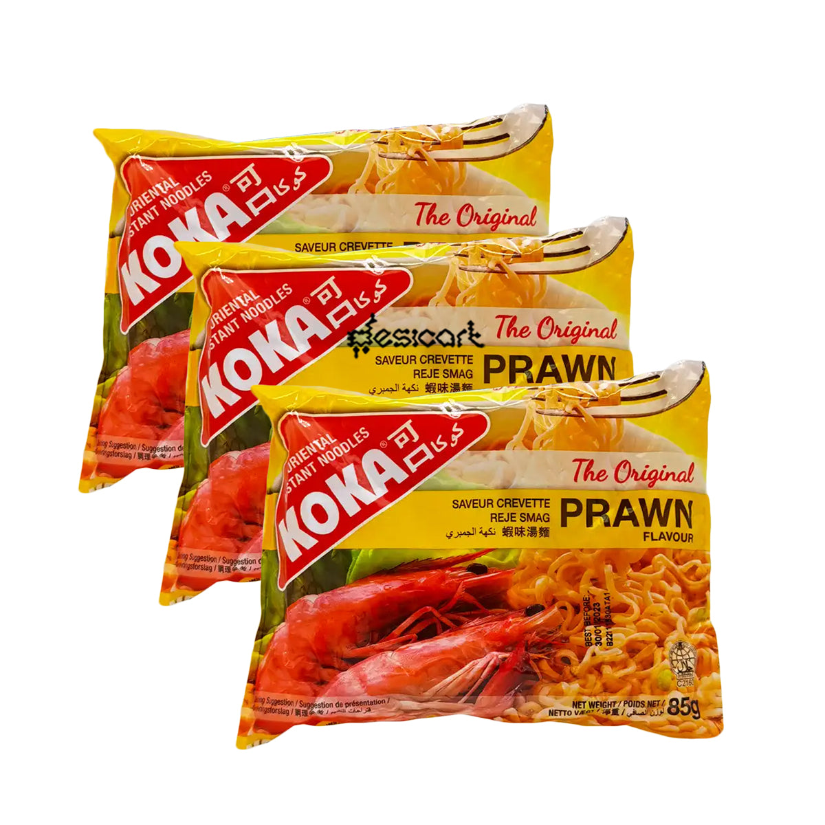 KOKA PRAWN FLAVOUR INSTANT NOODLES 85G (3 for £1.50)