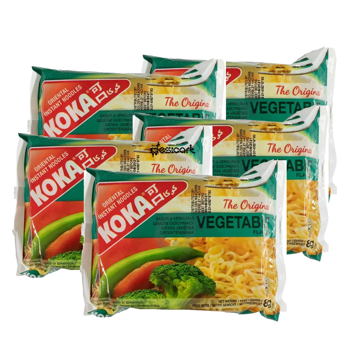 KOKA VEGETABLE FLAVOUR INSTANT NOODLES 85G (5 Packs £2.00)