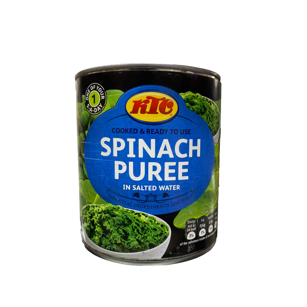 Buy KTC Spinach Puree in Salted Water  795g at Veenas.com - Online Indian Grocery Store UK