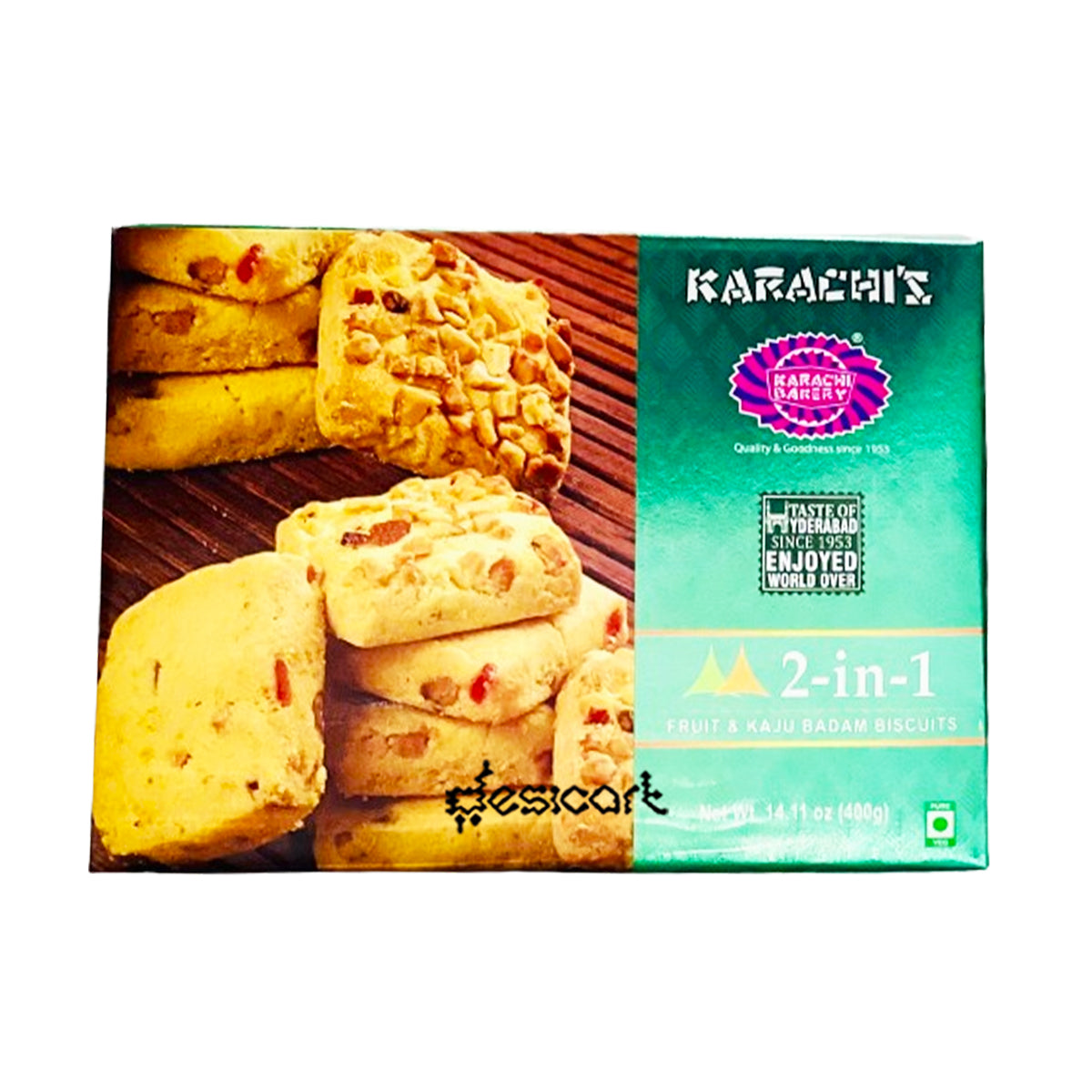 Karachi 2-in-1 (Fruit & Kaju Badam)Biscuits 400g