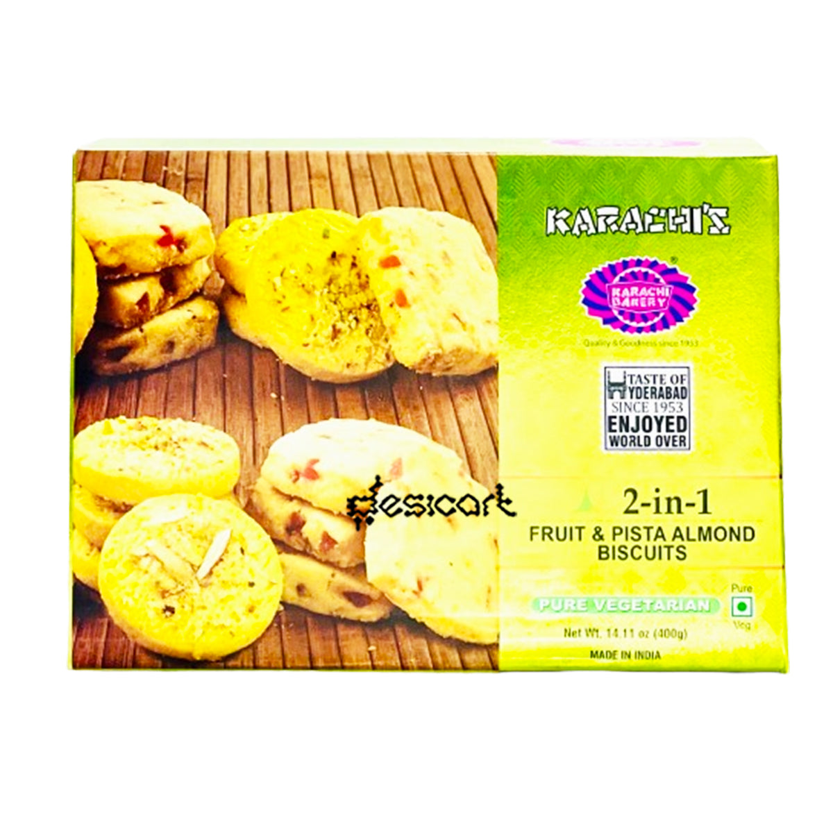 Karachi 2-in-1 Fruit & Pista Almond Biscuits 400g