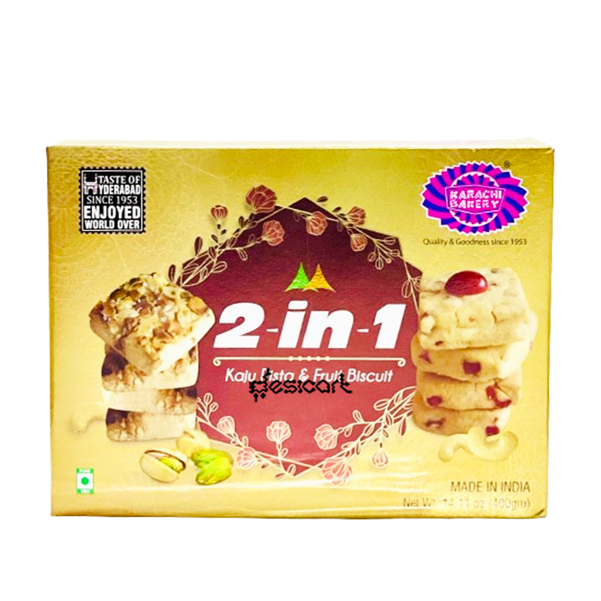 Karachi 2-in-1 Kaju Pista & Fruit  Biscuits 400g