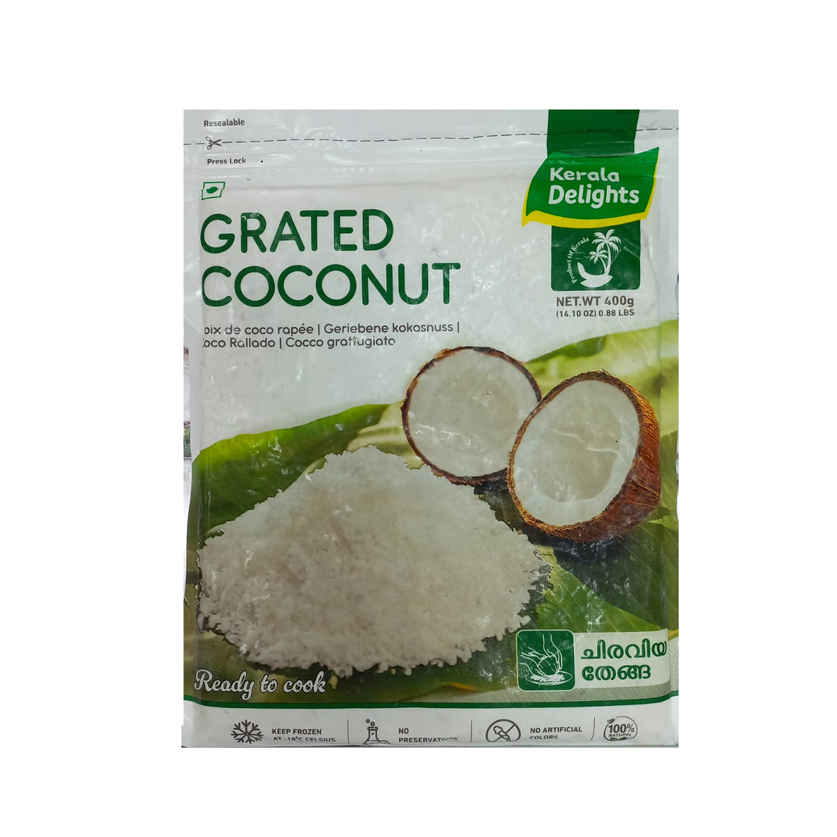 Buy Kerala Delights Grated Coconut 400g at Desicart.co.uk - Online Indian Grocery Store UK