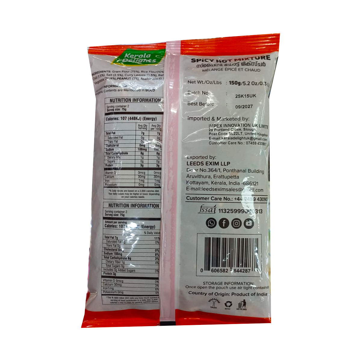 Buy Kerala Delights Spicy Hot Mixture 150g at Desicart.co.uk - Online Indian Grocery Store UK