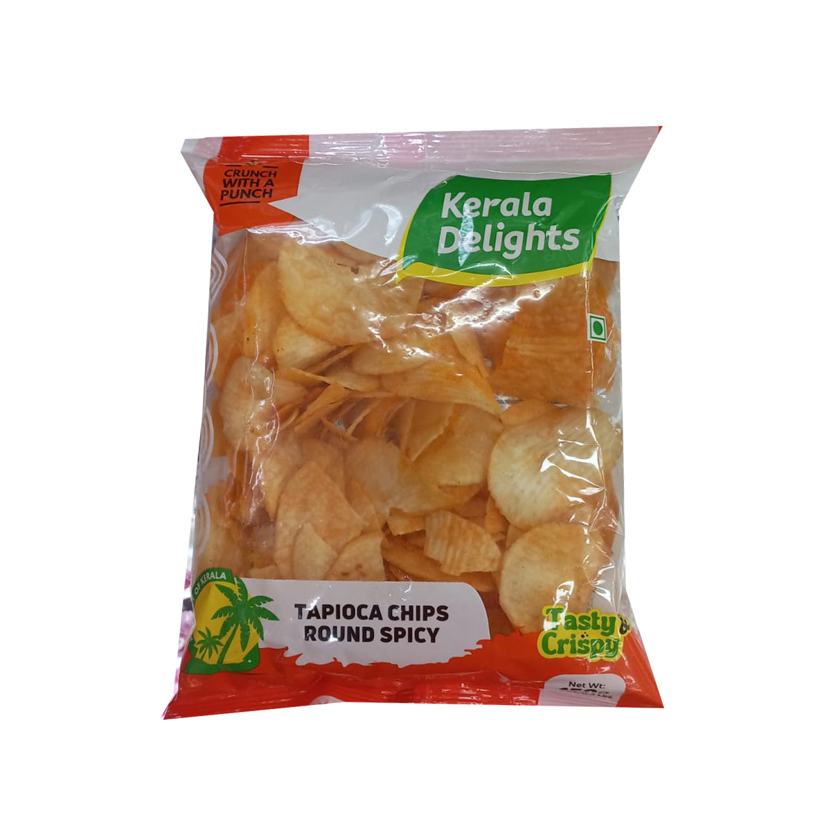 Buy Kerala Delights Tapioca Chips Round Spicy 150g at Desicart.co.uk - Online Indian Grocery Store UK