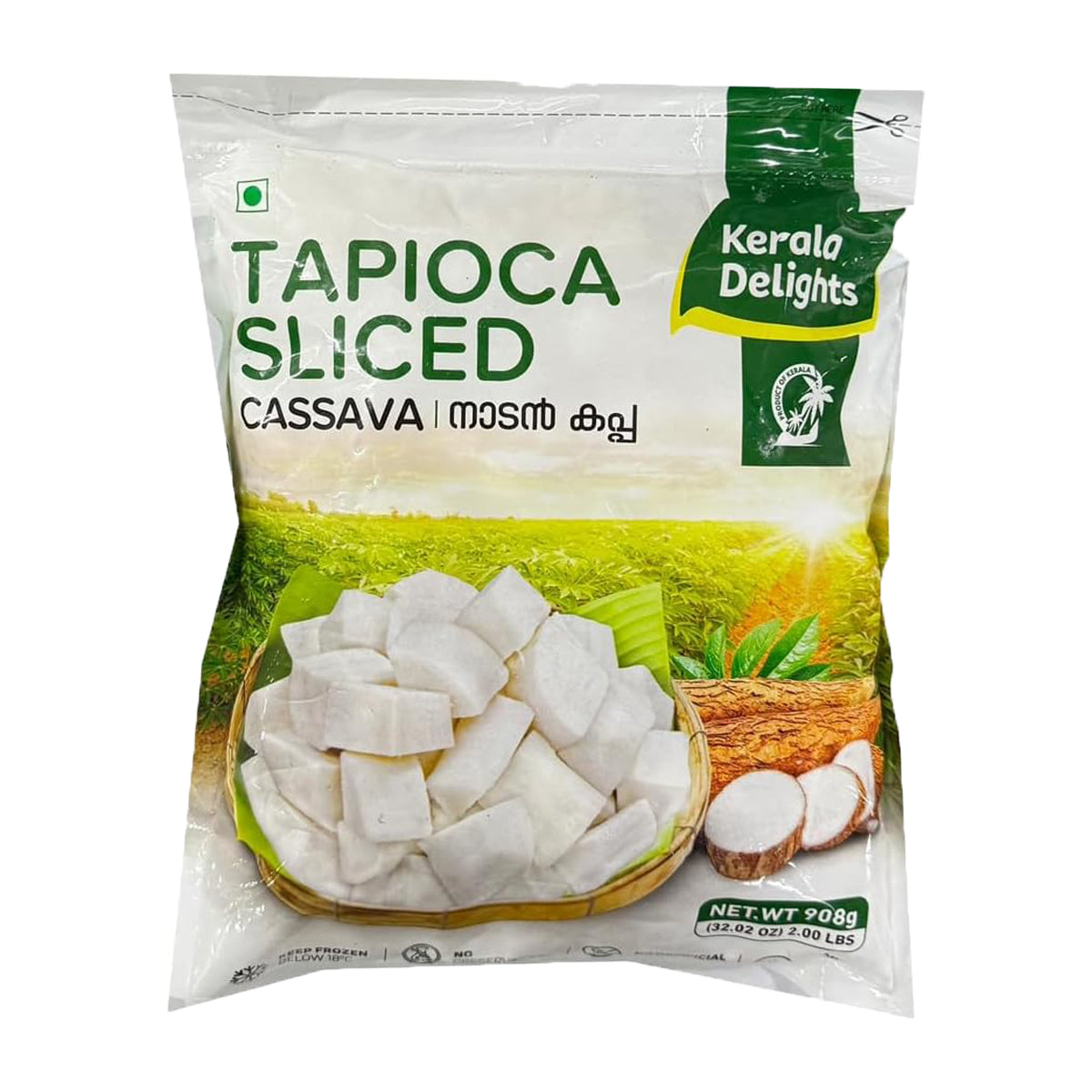 KERALA DELIGHTS TAPIOCA SLICED (CASSAVA) 908G