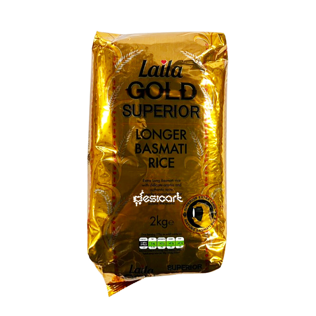 Laila Gold Superior Longer Basmati Rice 2kg