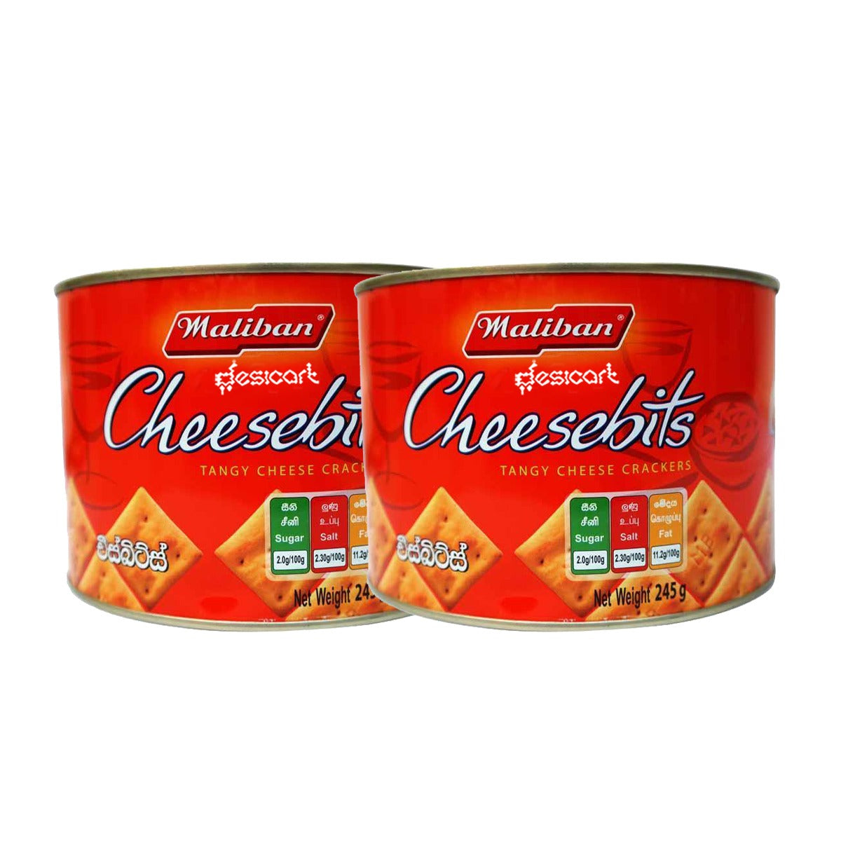 MALIBAN CHEESEBITS (PACK OF 2) 245G