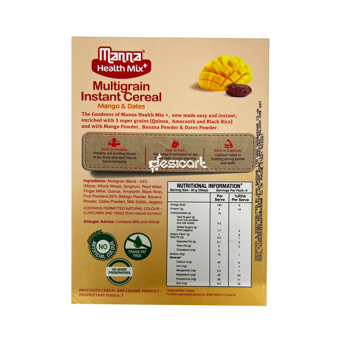 MANNA INSTANT HEALTH MIX (MANGO & DATES) FLAVOUR 200G