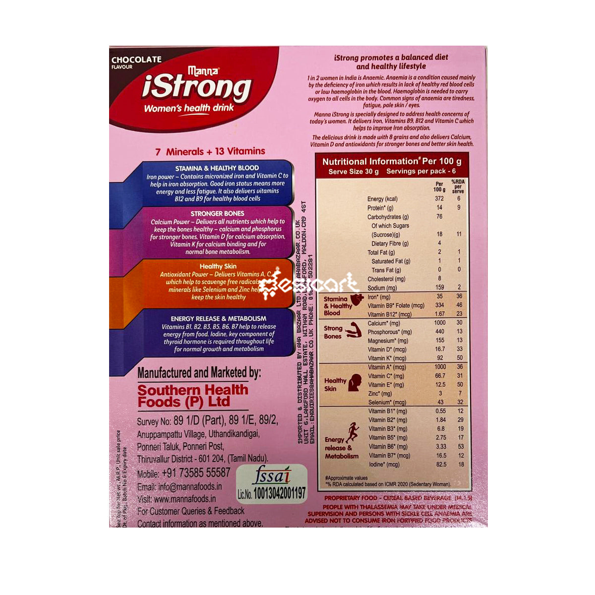 MANNA ISTRONG WOMEN'S HEALTH DRINK (CHOCOLATE) 200G