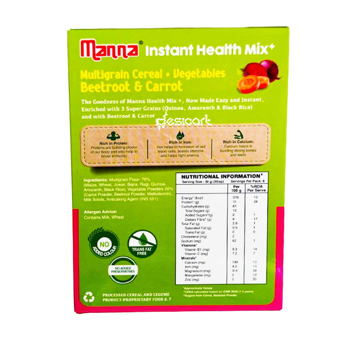 Manna Instant Health Mix (Beetroot & Carrot )Flavour 200g