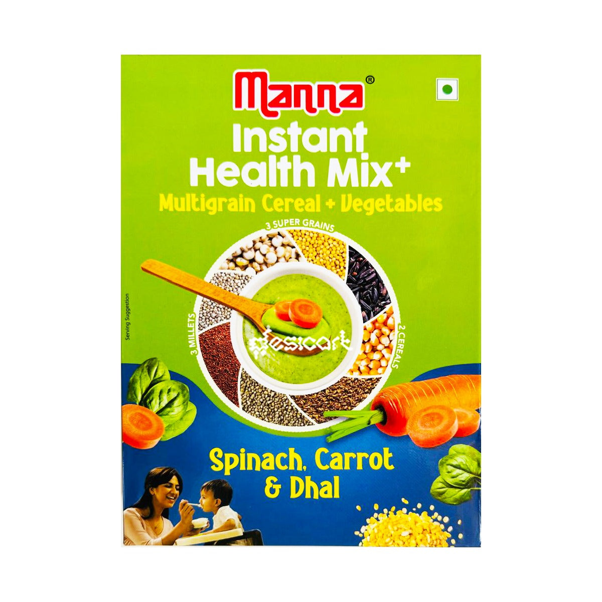 Manna Instant Health Mix (Spinach, Carrot & Dhal )Flavour 200g