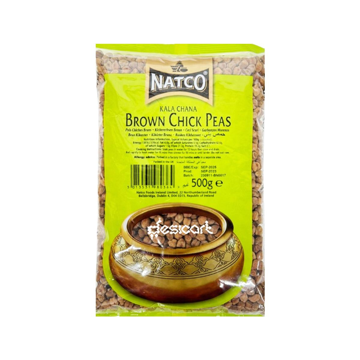 NATCO BROWN CHICK PEAS 500G