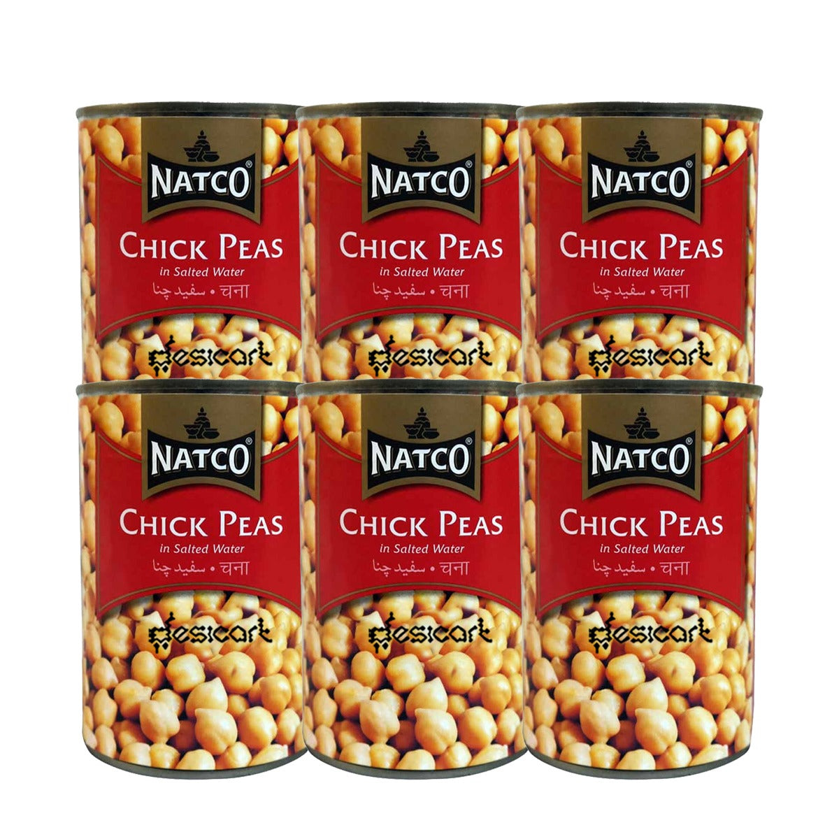 NATCO CHICK PEAS (T) (PACK OF 6) 400G