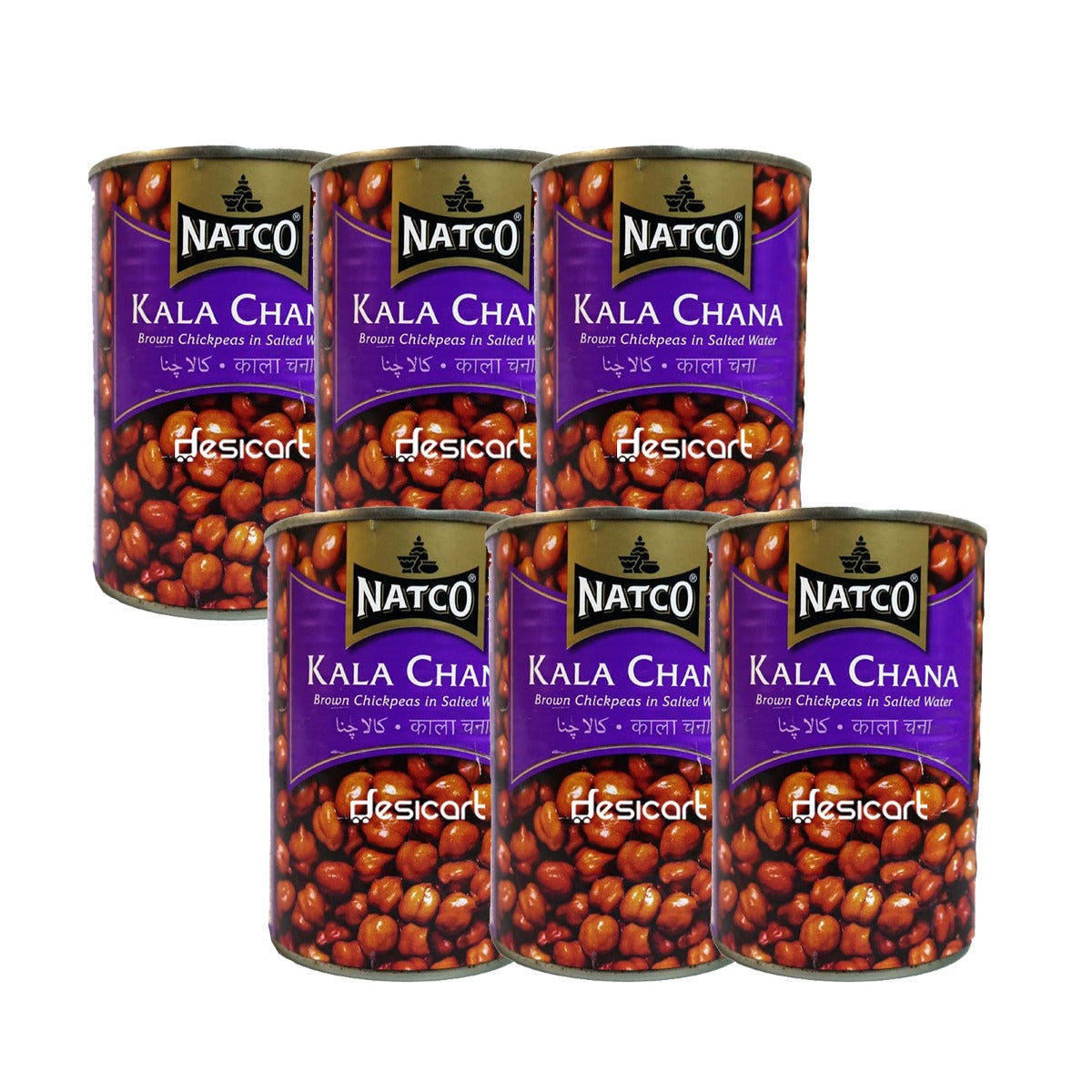 NATCO KALA CHANA BOILED (PACK OF 6) 400G