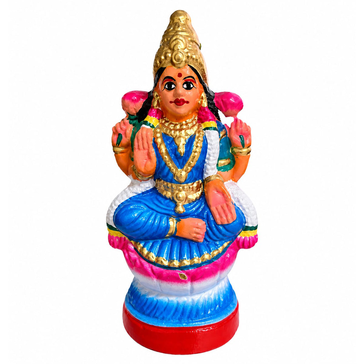 Buy Navratri Clay Goddess Balambigai (Lakshmi) Golu Doll (Blue) at Desicart.co.uk - Online Indian Grocery Store UK