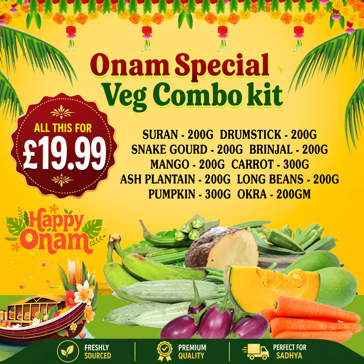Buy Onam Special Veg Combo Kit at Desicart.co.uk - Online Indian Grocery Store UK