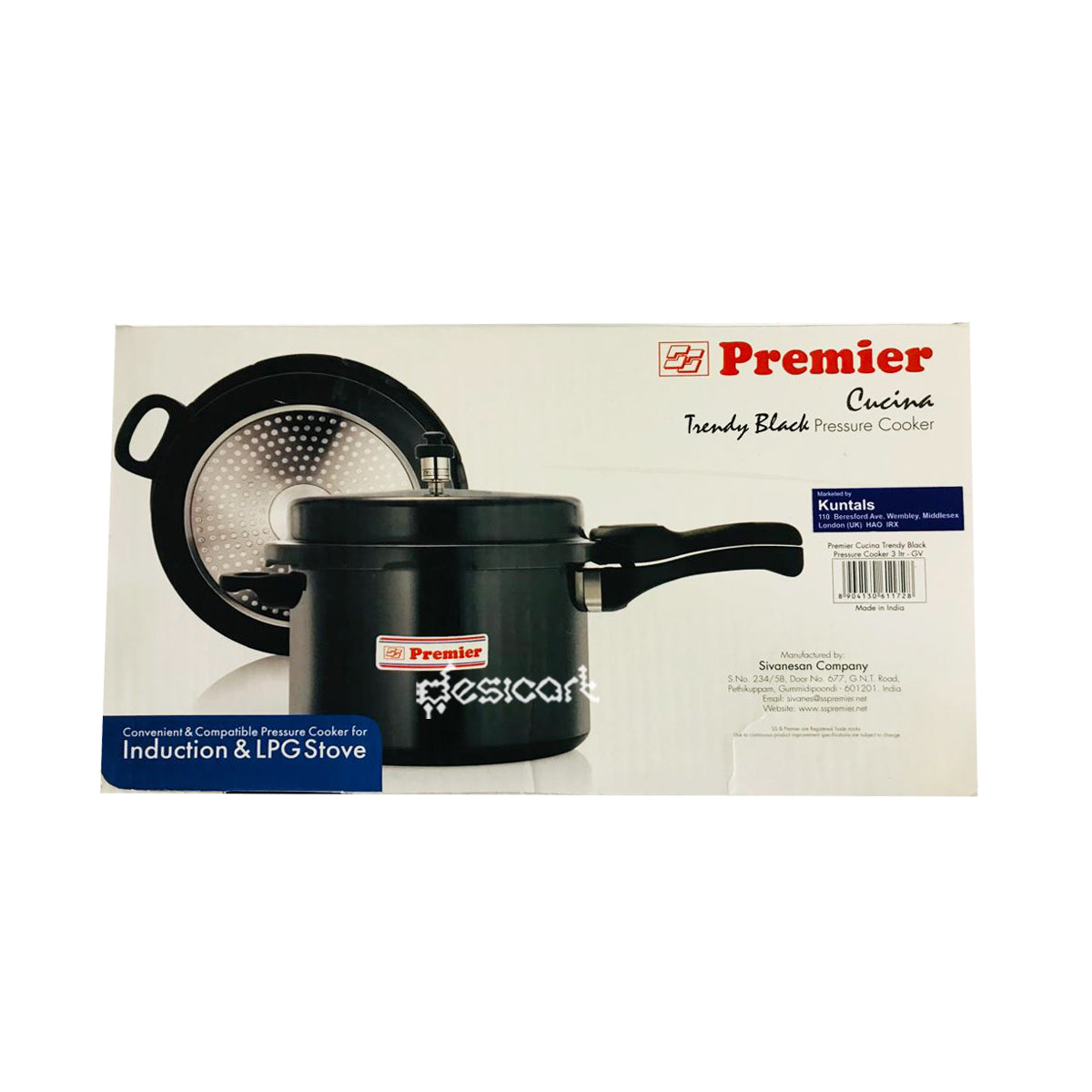 PREMIER BLACK PRESSURE COOKER 3LIT