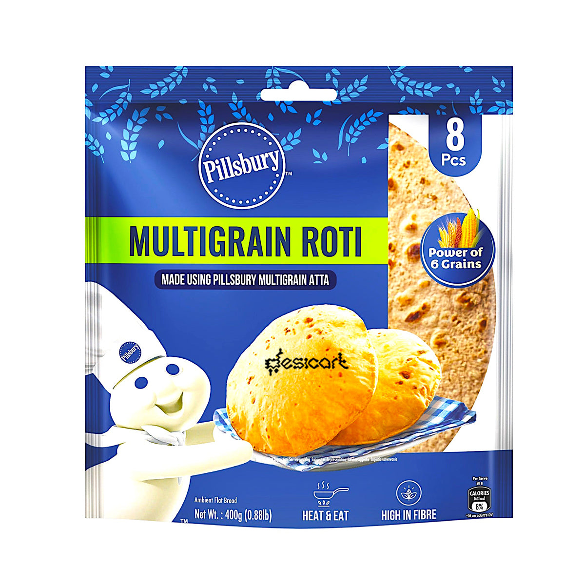 PILLSBURY MULTIGRAIN ROTI 400G(8 PCS)