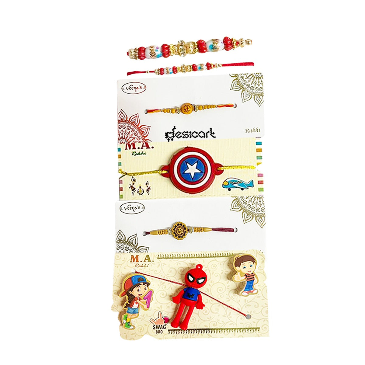 RANDOM RAKHI PACK OF 5